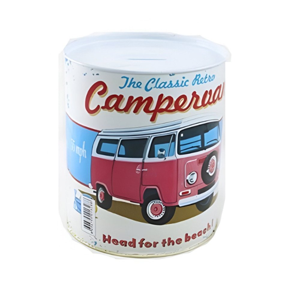 Kumbara Teneke Silindir Orta Boy Baskılı