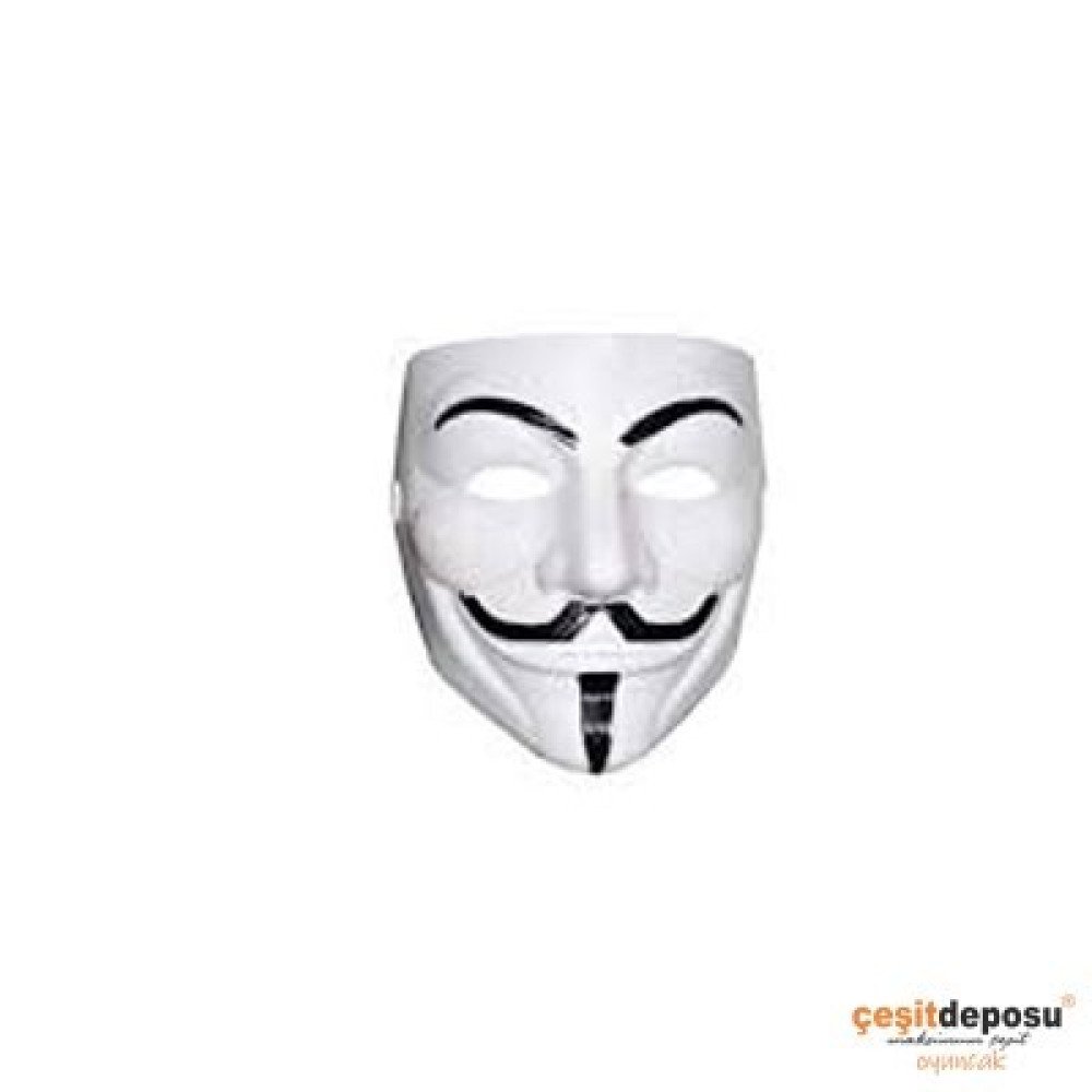 İpli Pvc Siyahlı Beyazlı Maske 12li