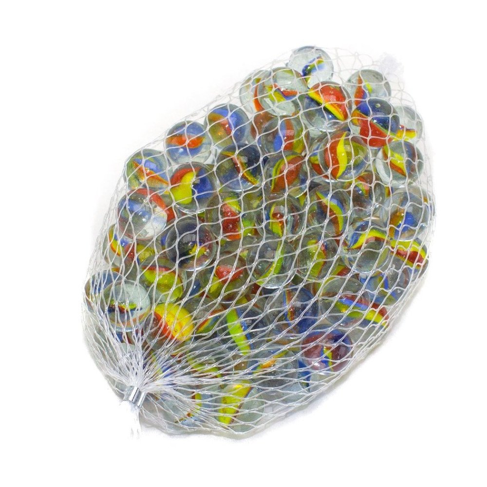 Renkli Cam Misket Fileli 100lü