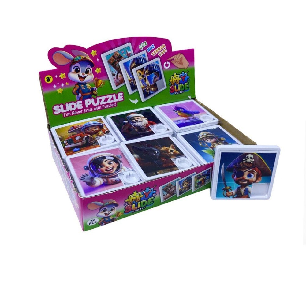 Kutulu 3050 Kaydırmalı Slıde Puzzle 36lı
