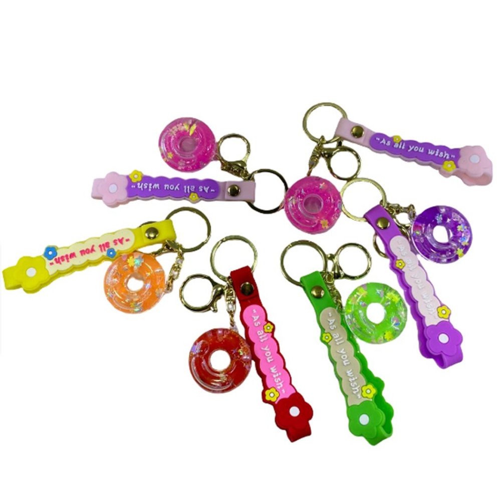 Anahtarlık 4B Sulu Silikon Saplı Maskotlar 12li