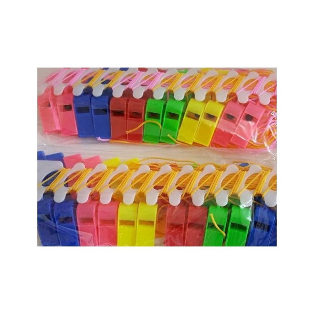 Düdük 041 Plastik İpli Renkli 24lü