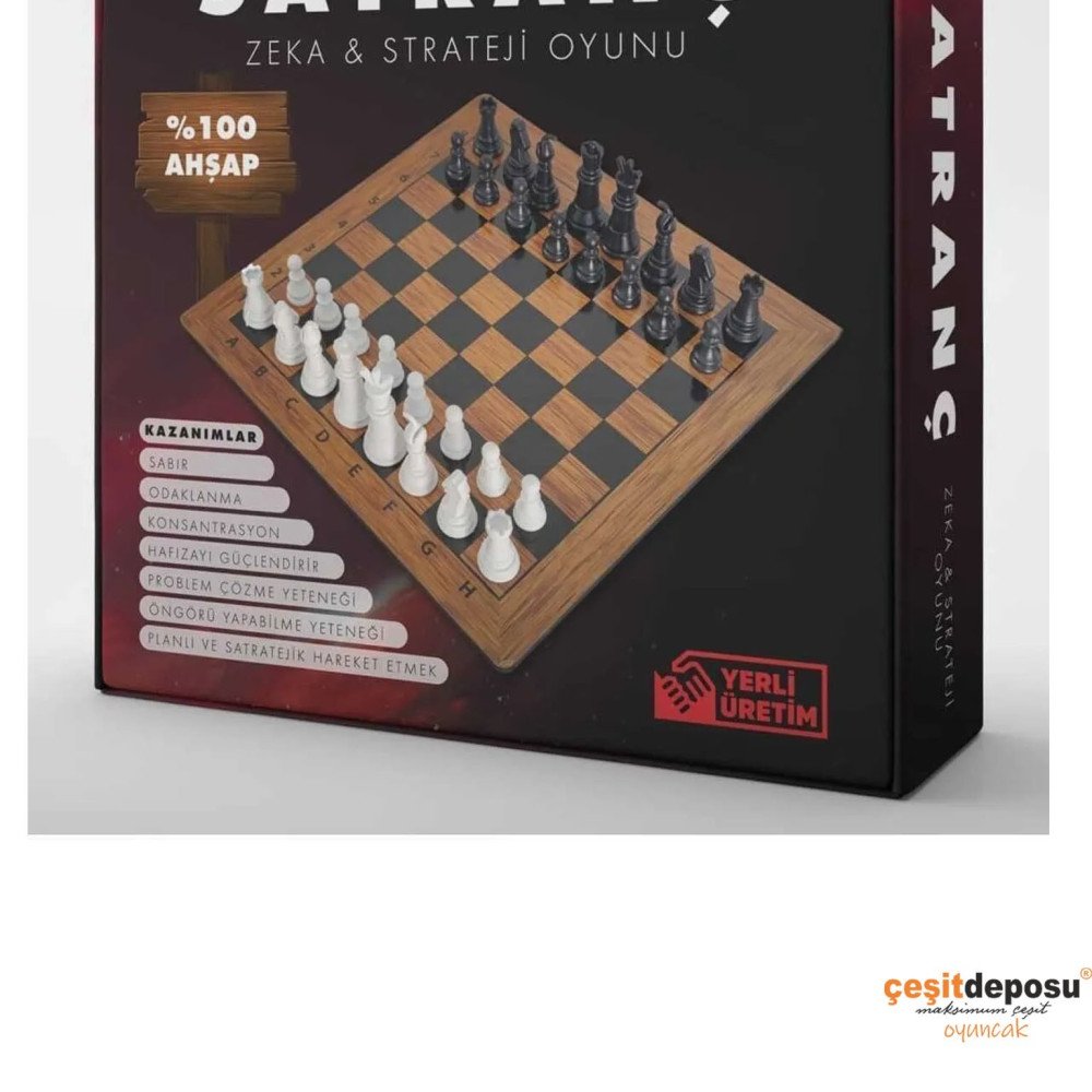 Ahşap Satranç Zeka Ve Strateji  Oyunu Kaliteli 