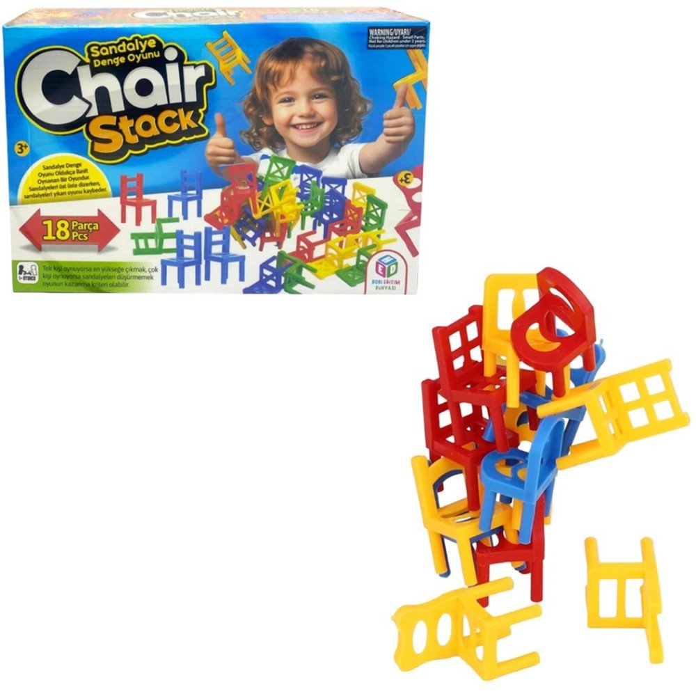 Chair Stack 740 Sandalye Denge Oyunu 18pcs
