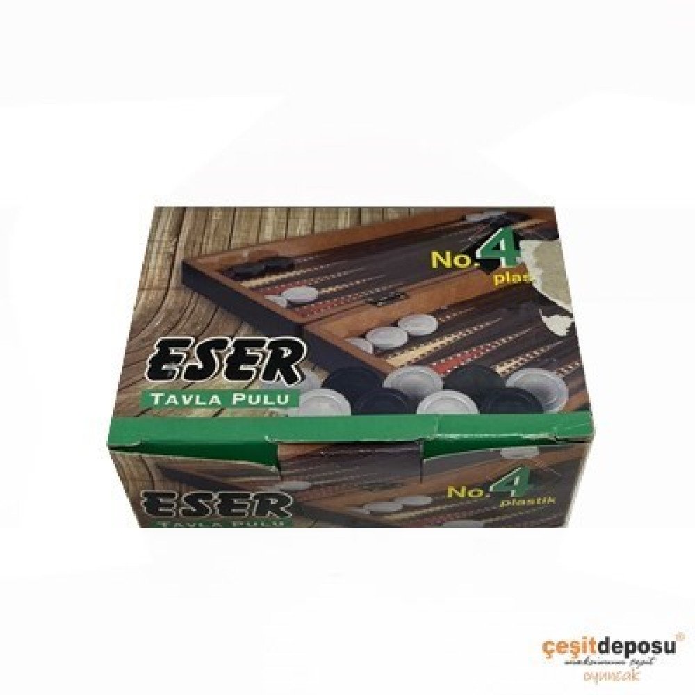 Büyük Tavla Pulu Melamin Zar Hediyeli 30lu