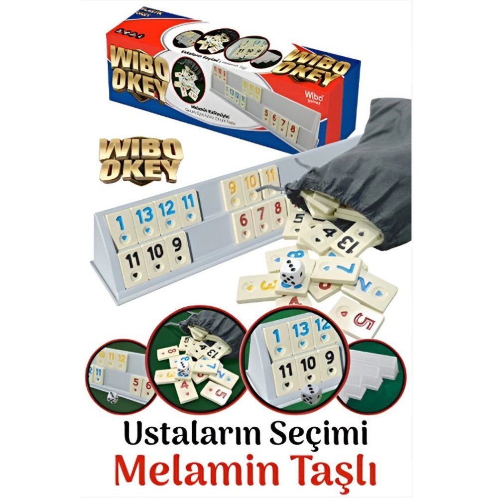 Wibo Okey Oyunu Melamin Taşlı 