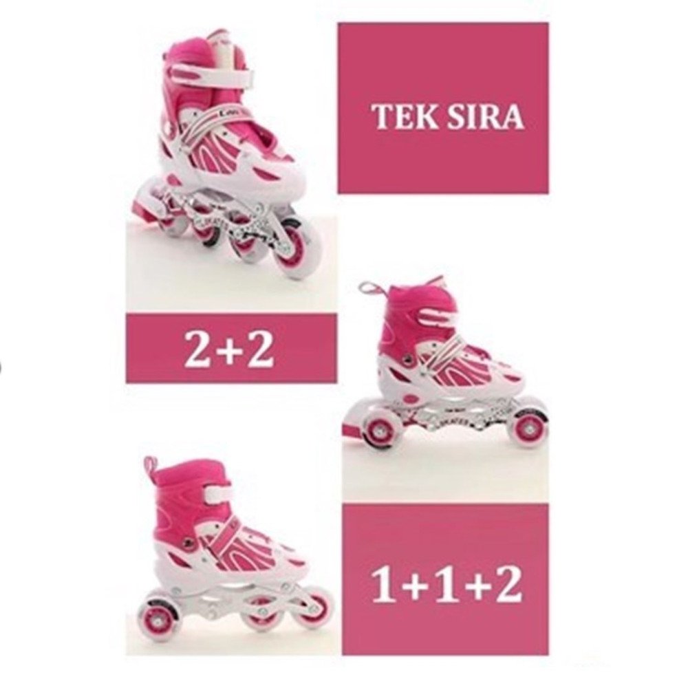 Paten Işıklı Small 30-33 Pembe Dikişli