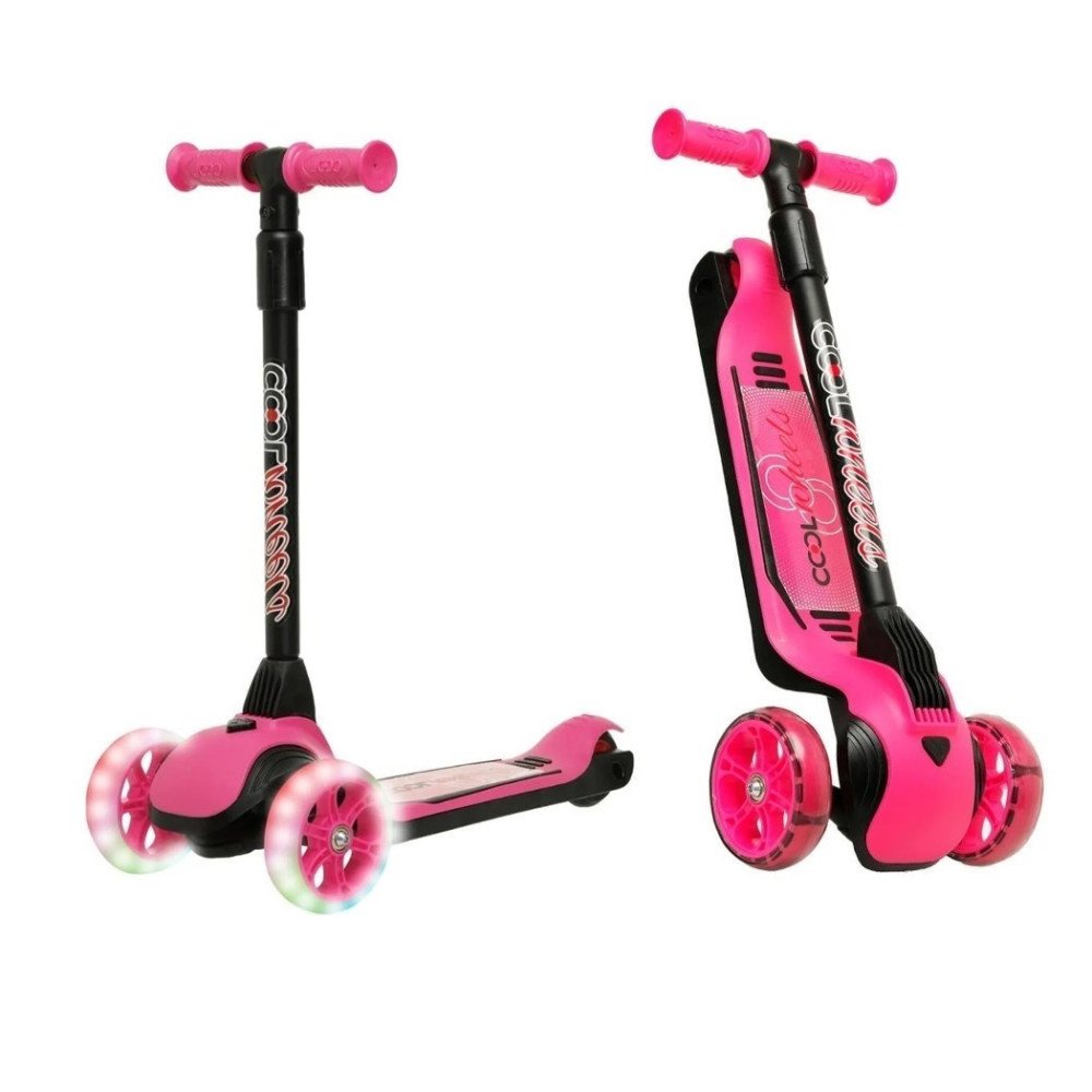 Scooter 60010 Cool Işıklı 3+ Cortix Katlanır Pembe