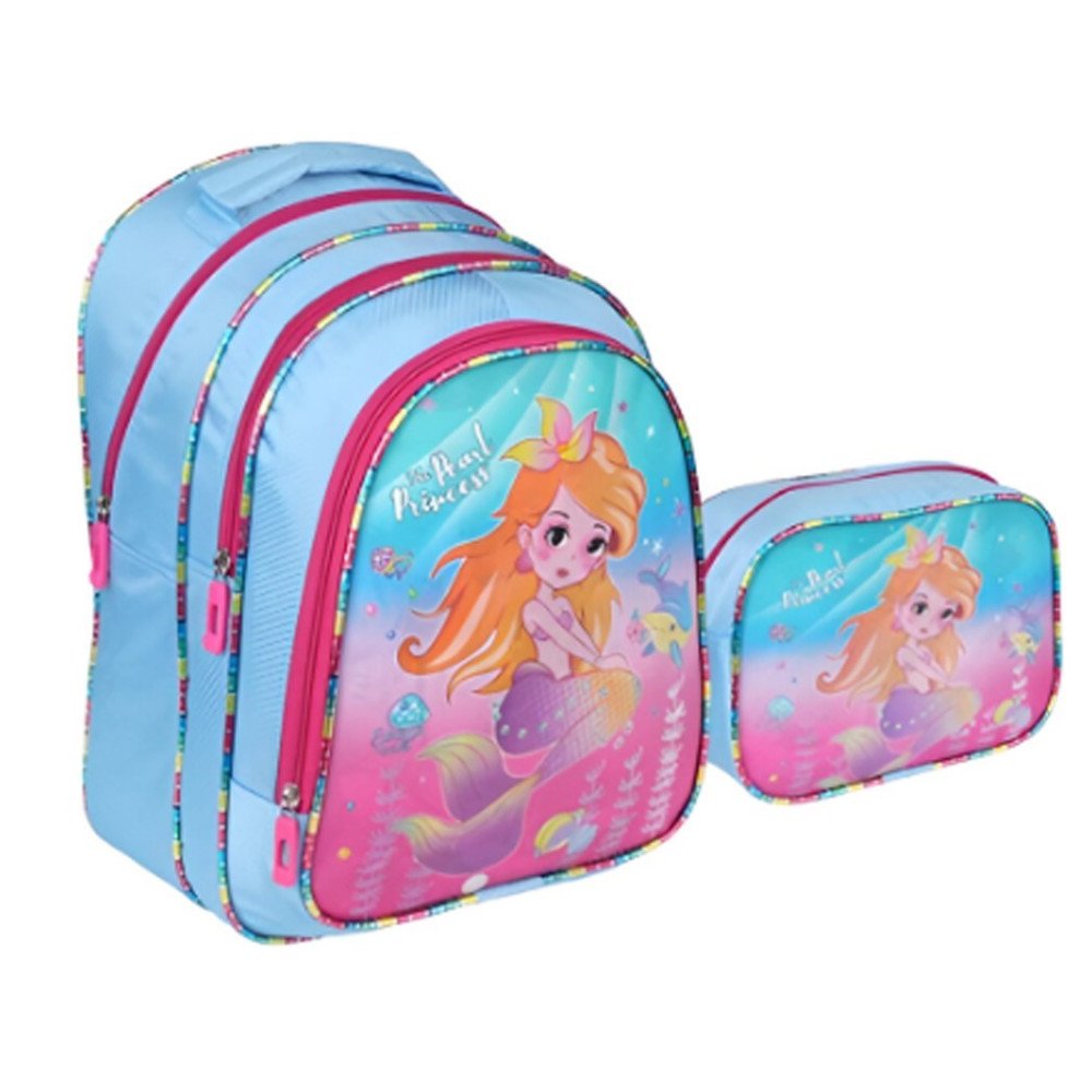 Okul Çantası 1311 İlkokul 3 Gözlü Set Simli