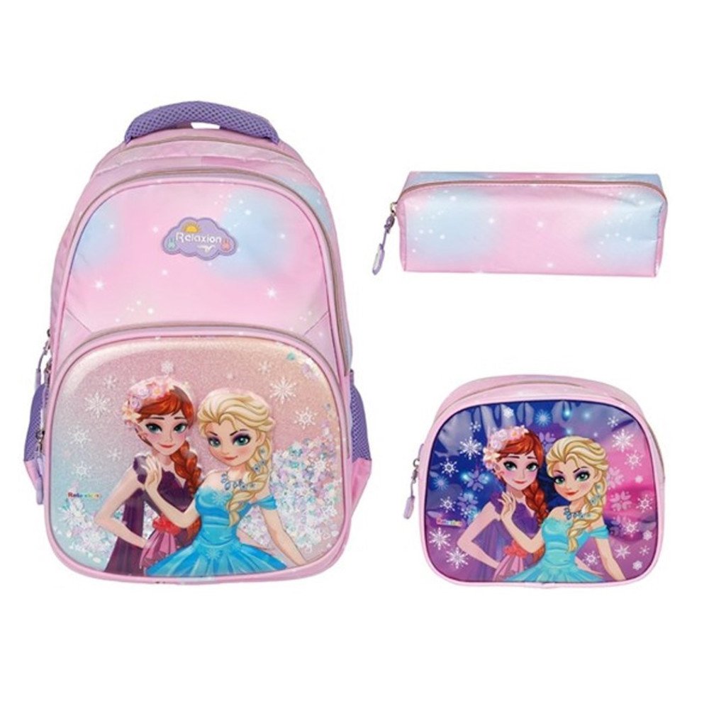 Okul Çantası 1370 Kabartmalı 3 Gözlü Set