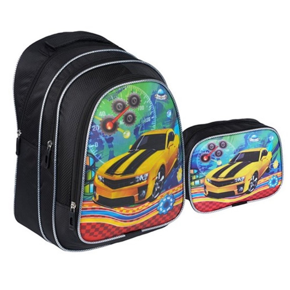 Okul Çantası 1312 İlkokul 3 Gözlü Set Simli