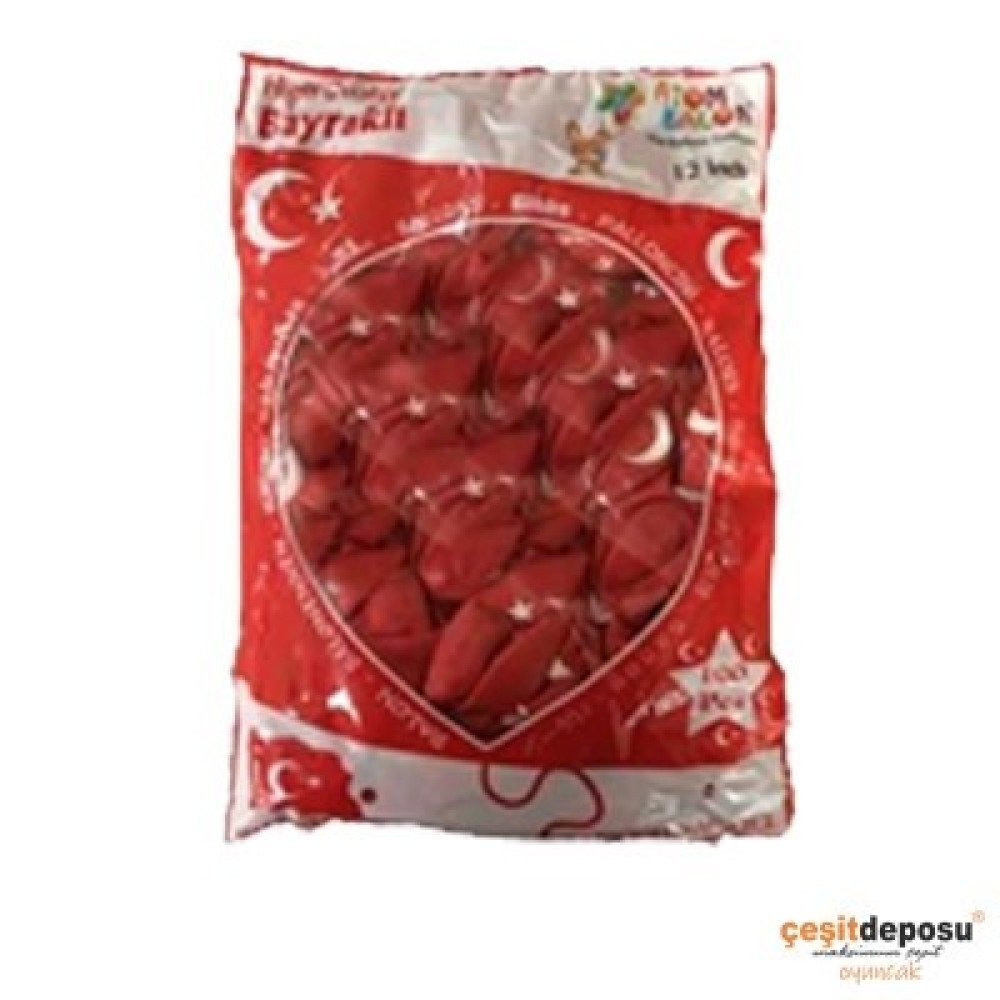 Atom Balon Bayrak Baskılı 100lü