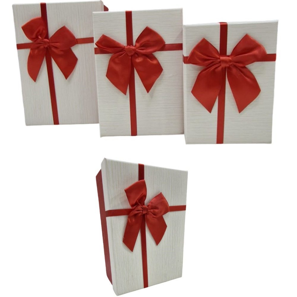 Dikdörtgen K1032 Çift Renk Hediye Kutusu 3lü