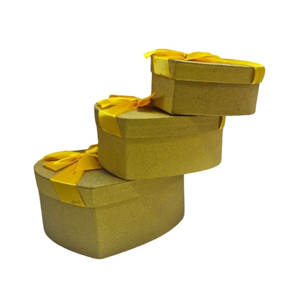 Kalpli K1209 Simli Desenli Hediye Kutusu 3lü