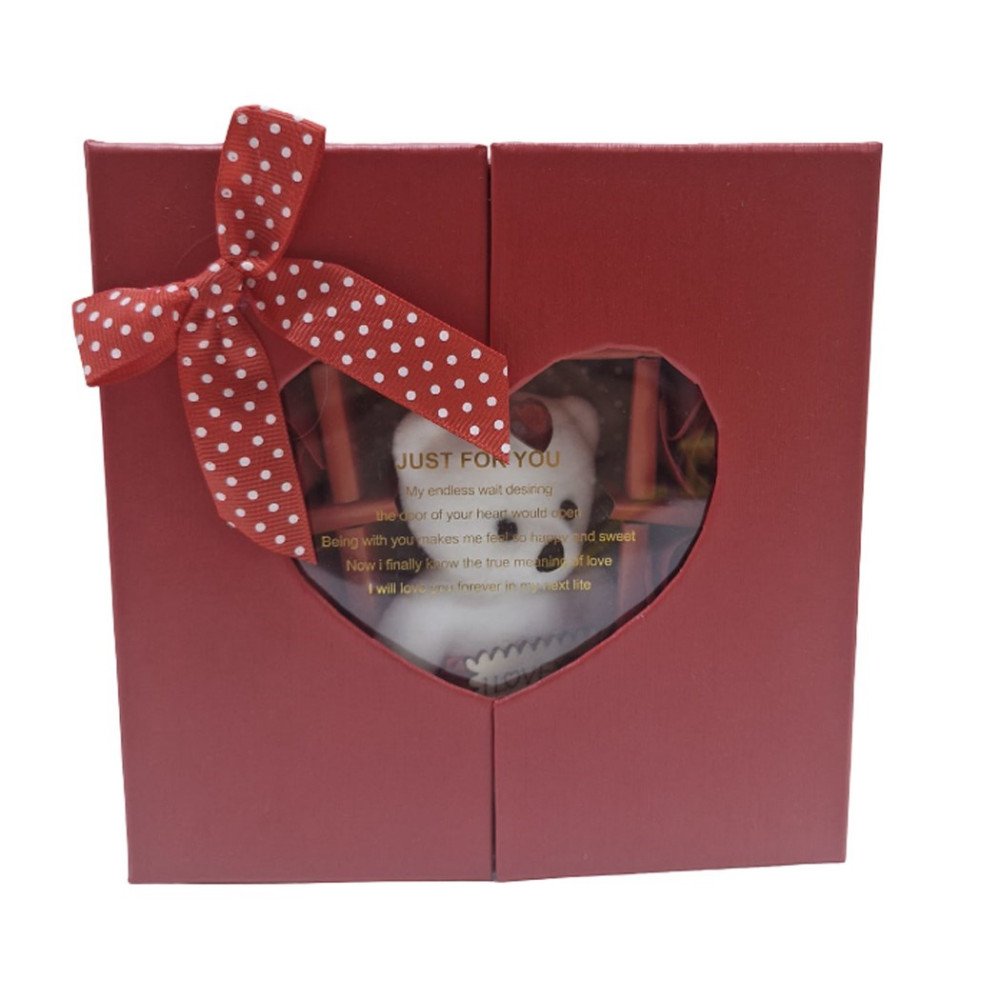 Kutulu 9L Ayıcıklı Güllü Hediyelik 16cm