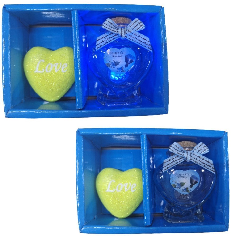 Kutulu 9M Ayıcıklı Işıklı Cam Şişe Hediyelik 14cm