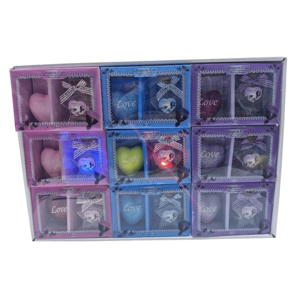 Kutulu 9M Ayıcıklı Işıklı Cam Şişe Hediyelik 14cm