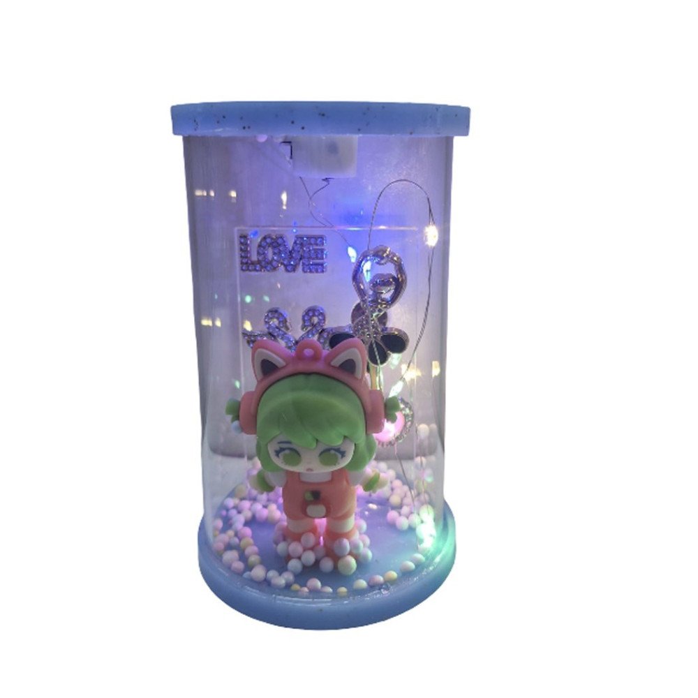 Kutulu 9R Işıklı Cam Fanus Karakter Hediyelik