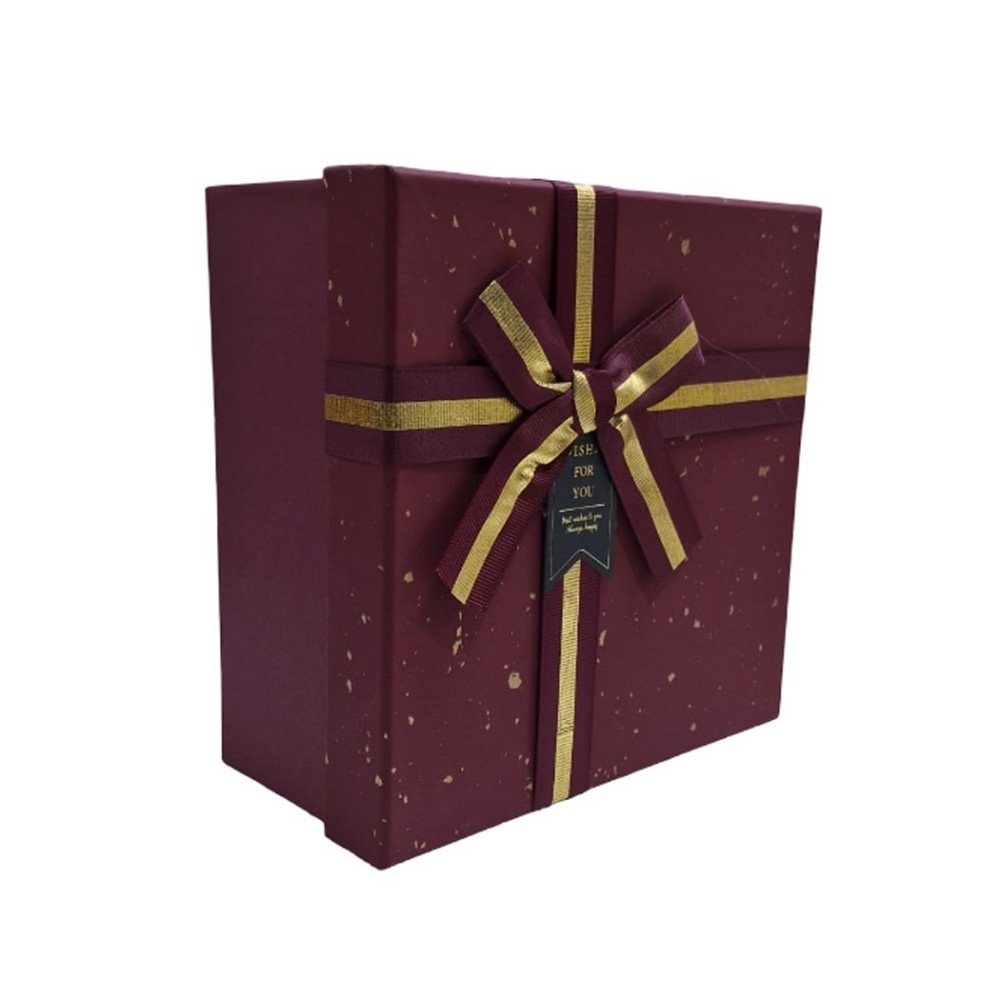 Kare K1148 Desenli Hediye Kutusu 3lü