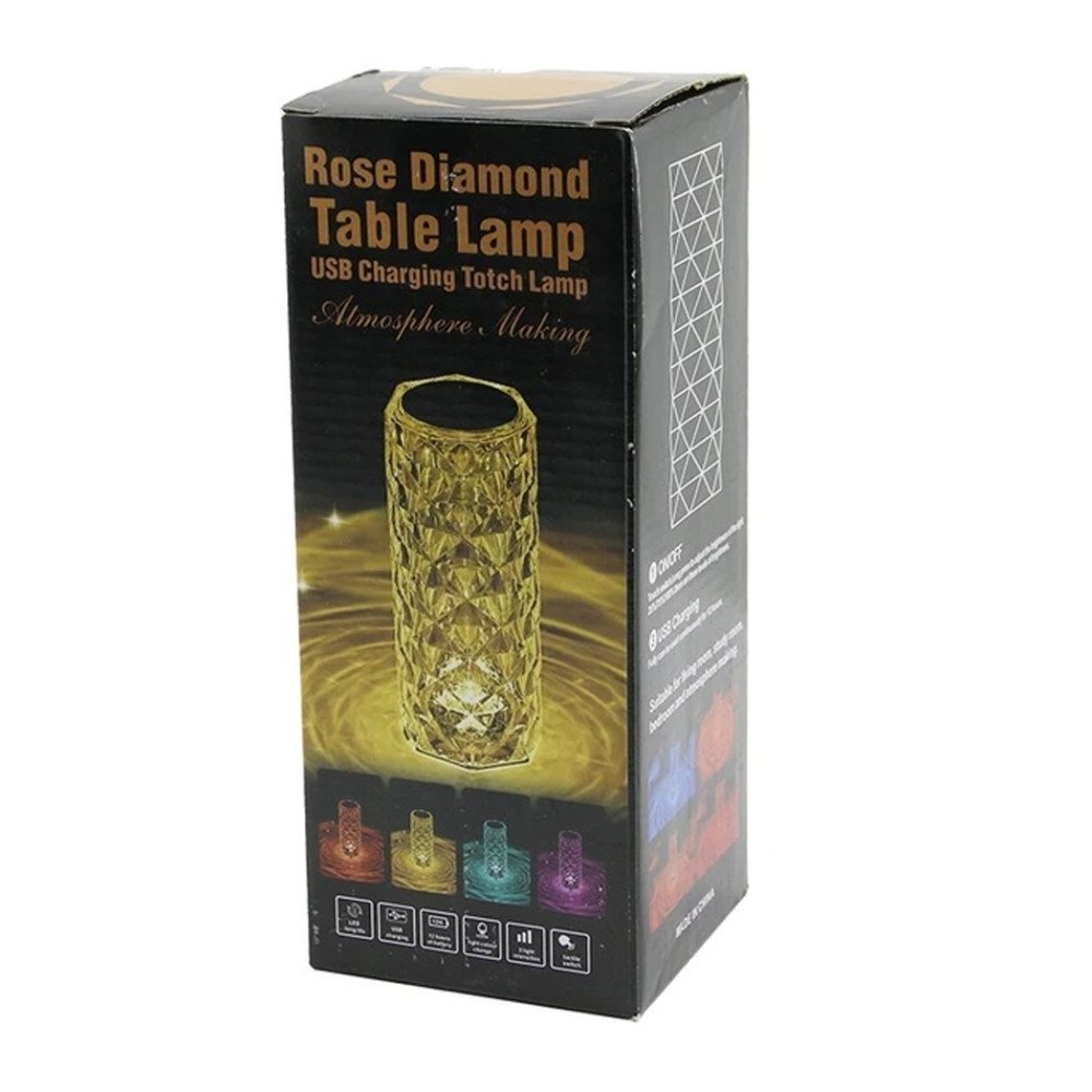 Kutulu Bent206 Ledli Kristal Masa Lambası