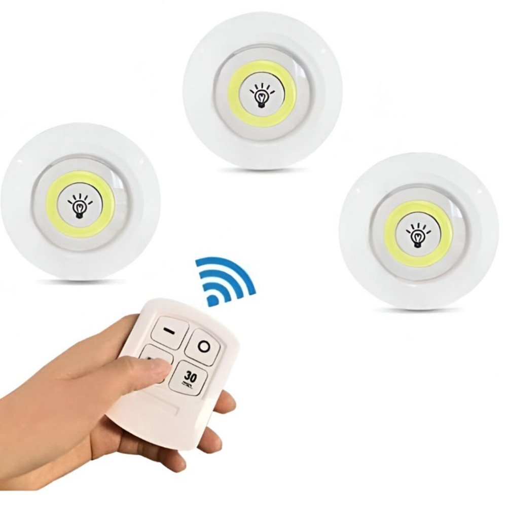 Princo PR13COB Dolap İçi 3lü Kumandalı Pilli Lamba