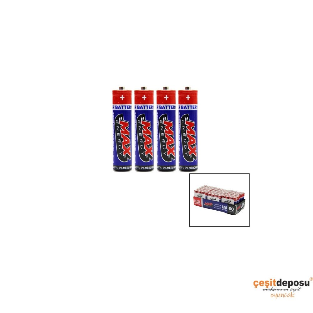 Max Energy İnce Pil AAA 1,5V R03 60lı