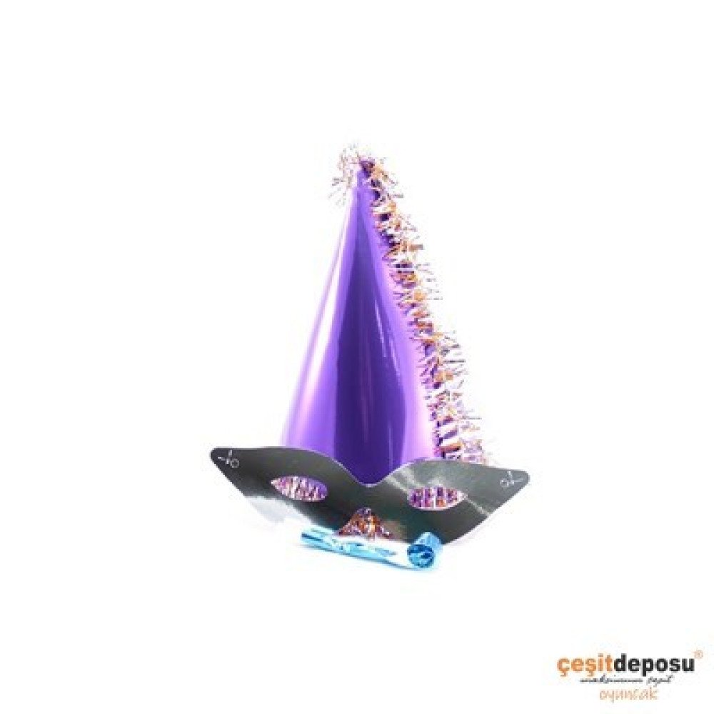 Poşette Yılbaşı Karton Kukuleta Set 3pcs