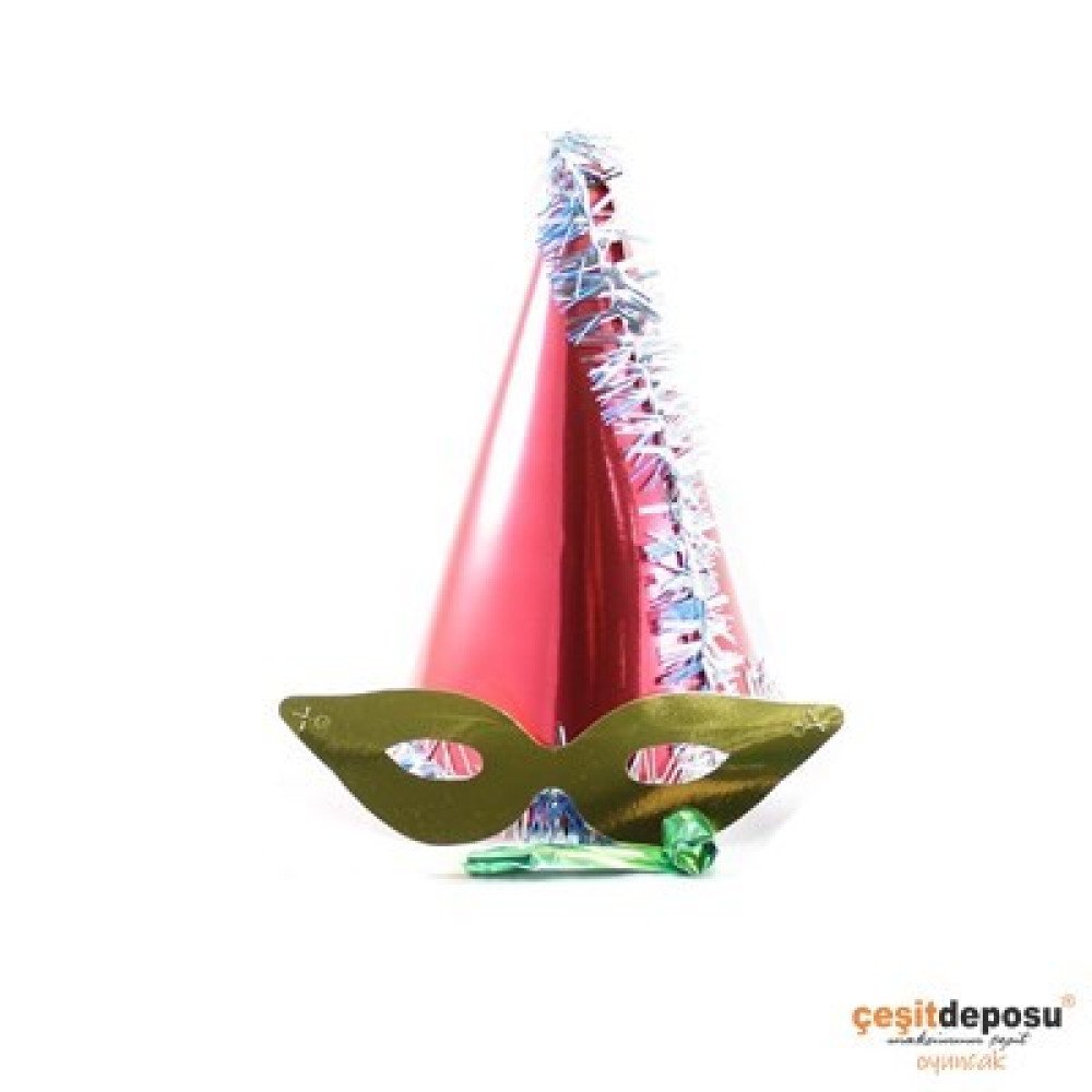 Poşette Yılbaşı Karton Kukuleta Set 3pcs