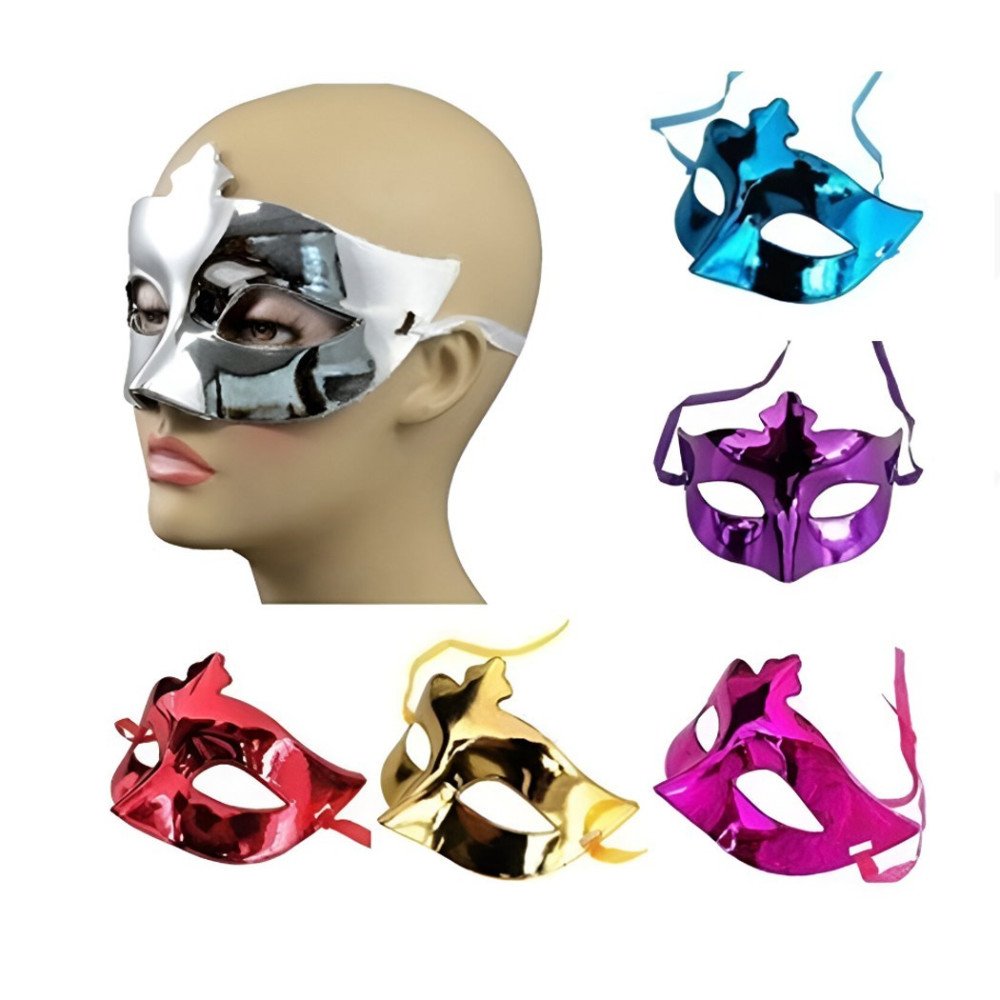 Poşette SC11 Yılbaşı Maske Düz Renk 12li