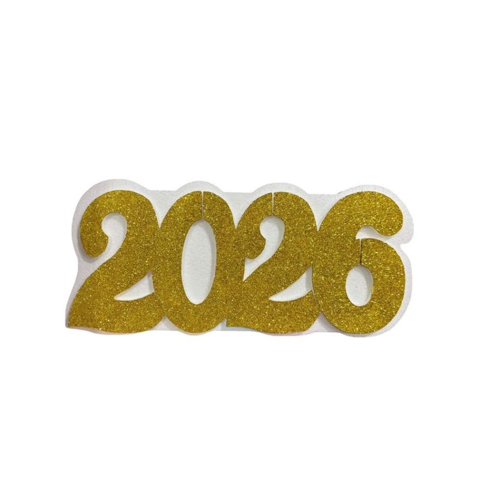 Yılbaşı ADG6557 Strafor Simli 2026 By Boy Yazı