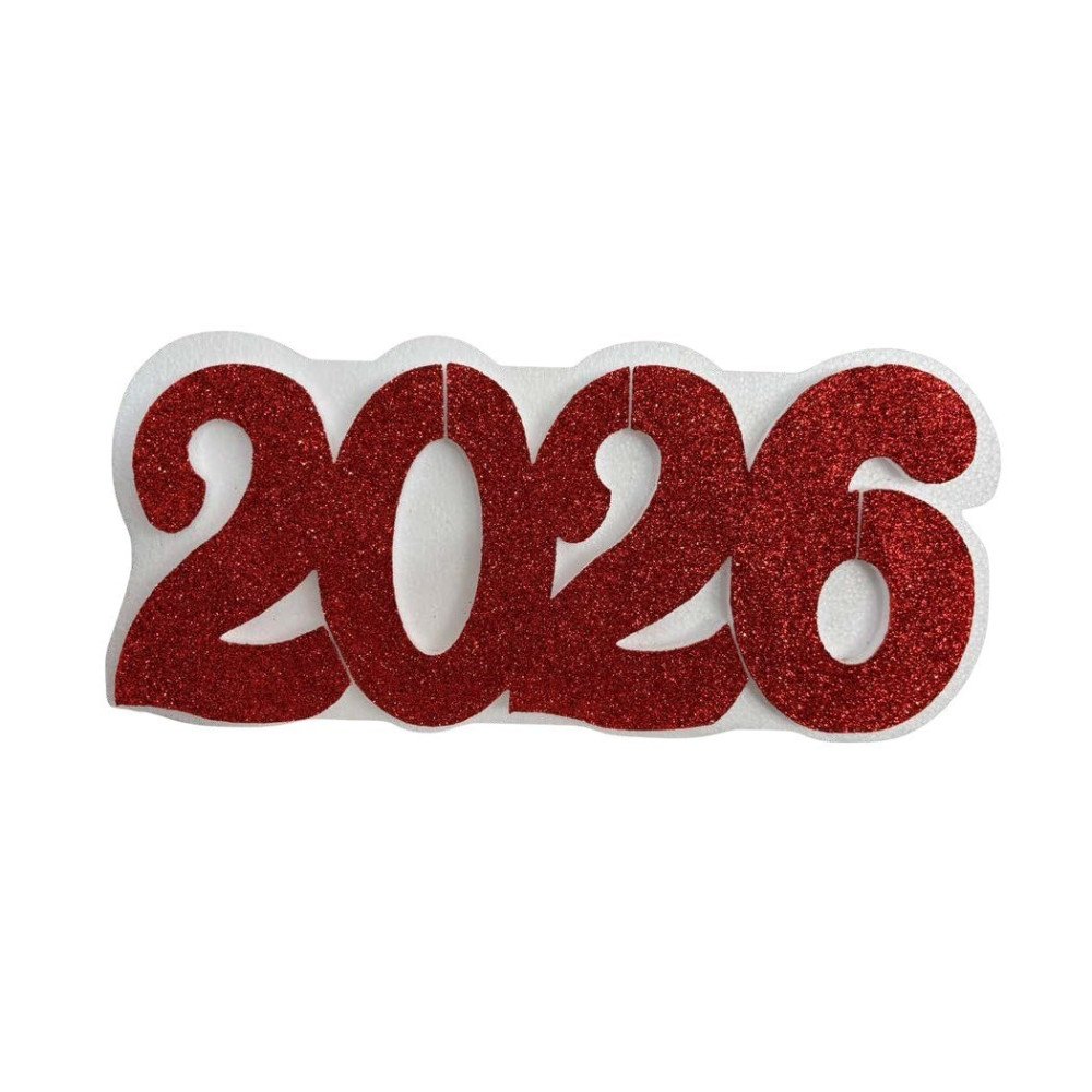 Yılbaşı ADG6557 Strafor Simli 2026 By Boy Yazı