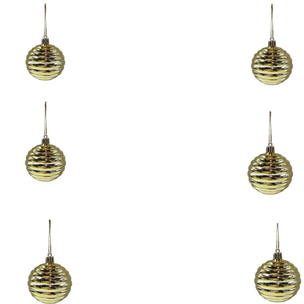 Poşette 2006379 Altın Yılbaşı Ağaç Topu 6lı