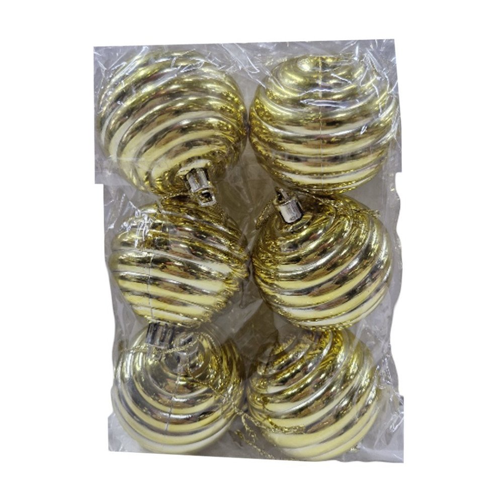 Poşette 2006379 Altın Yılbaşı Ağaç Topu 6lı