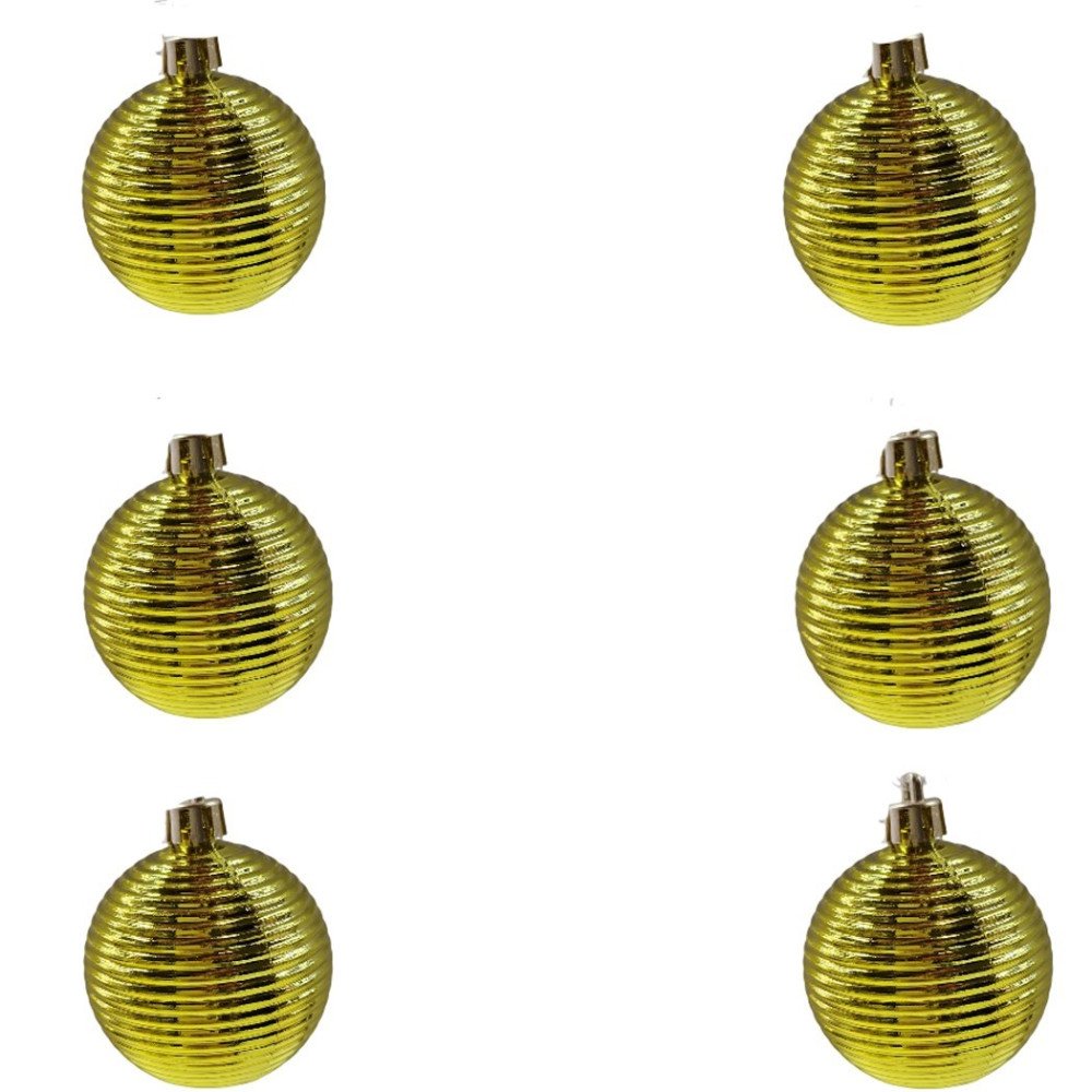 Yılbaşı 20069121 Altın 5cm Ağaç Topu 6lı