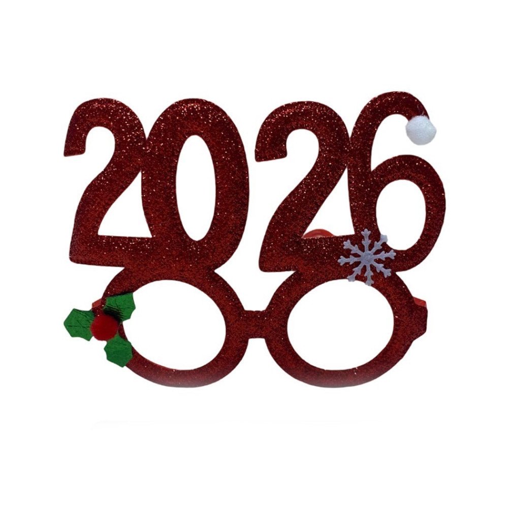 Yılbaşı ADG8122 Simli 2026 Yazılı Gözlük