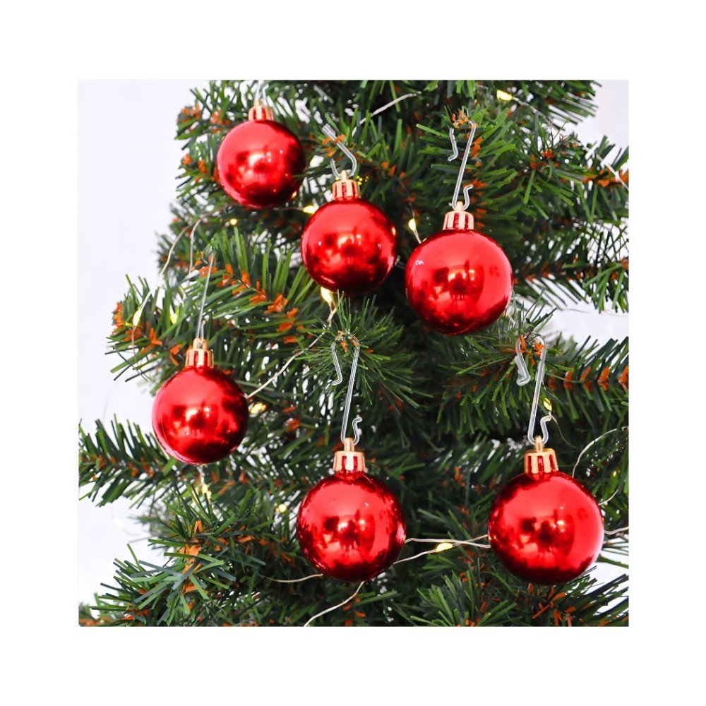 Yılbaşı 20069073 Kırmızı 3cm Ağaç Topu 12li 