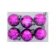 Yılbaşı 20069097 Fuşya 4cm Ağaç Topu 6lı
