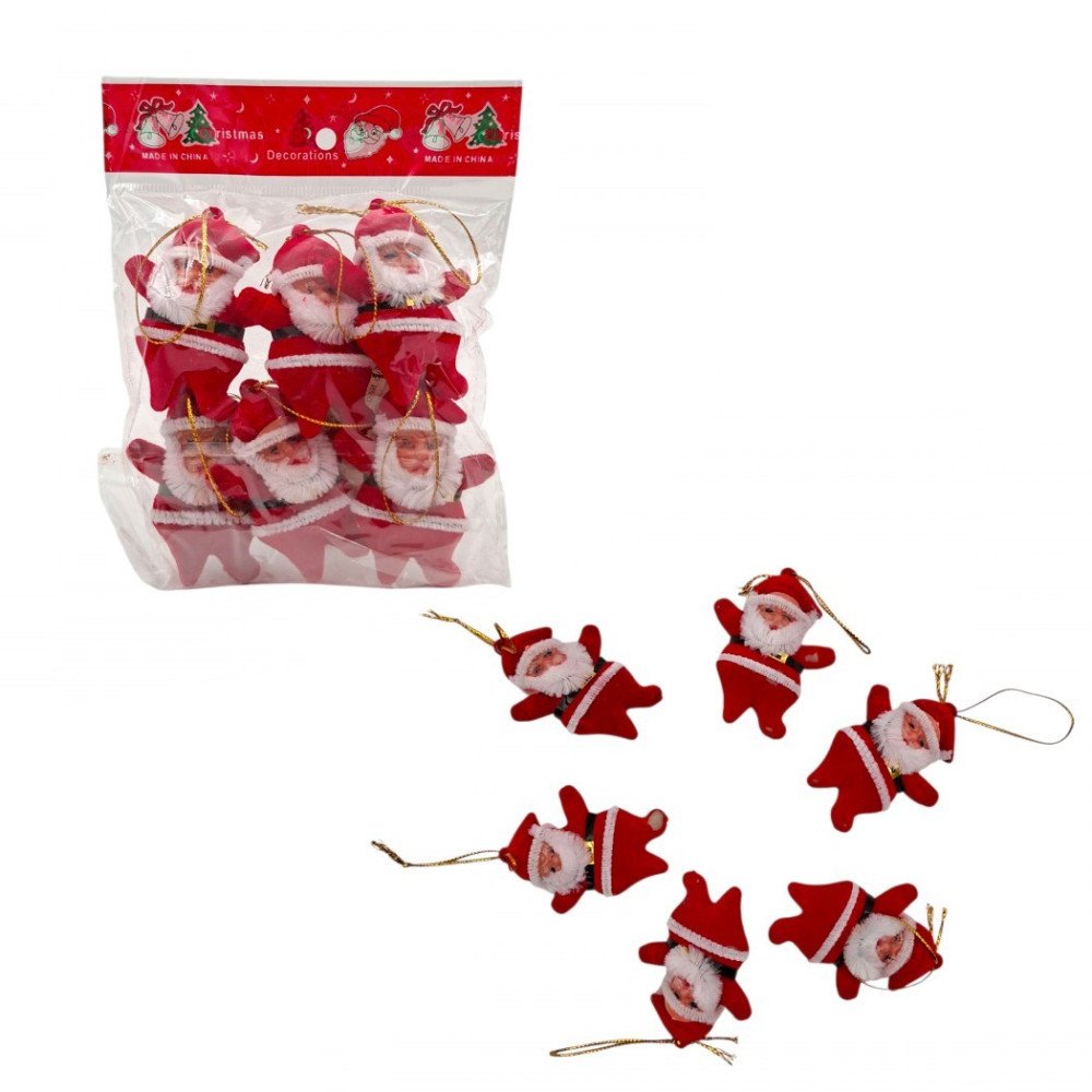 Yılbaşı 25043314 Noel Baba 6,5cm 6lı