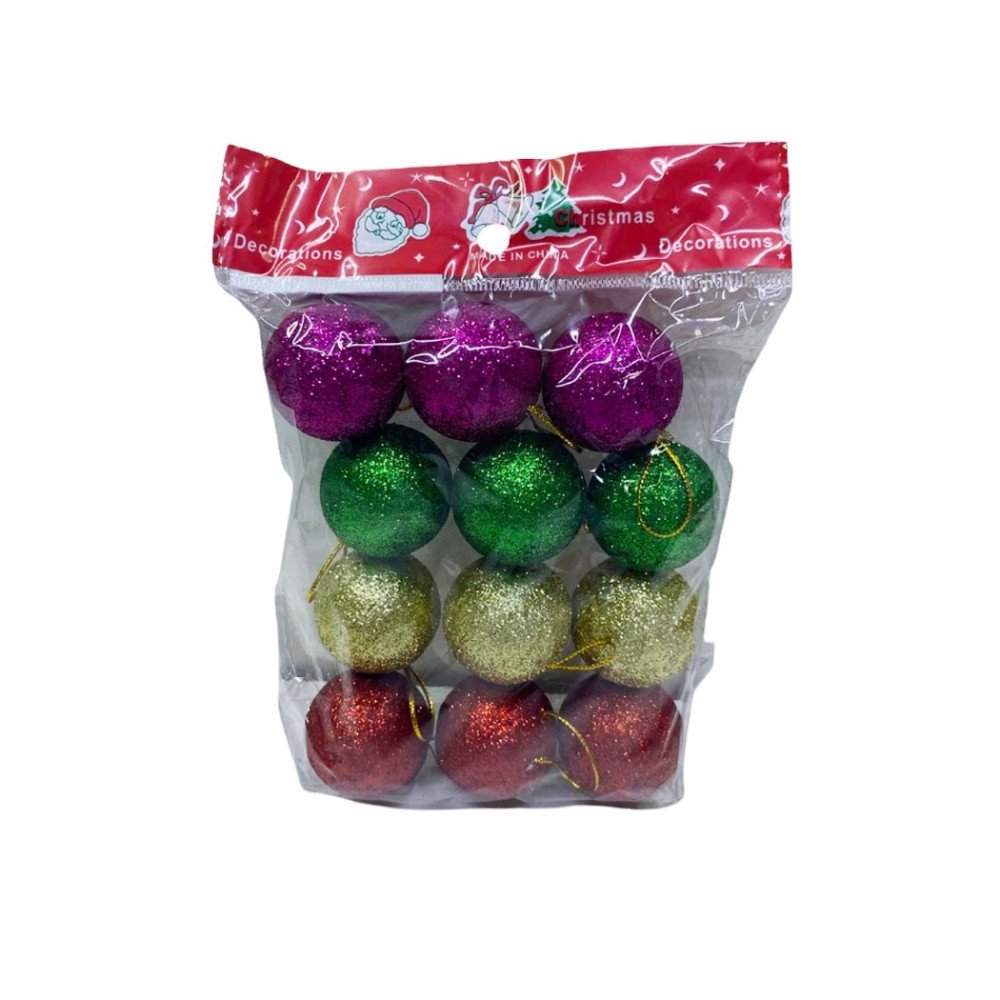 Poşette 25041443 12li Top Yılbaşı Süsü 