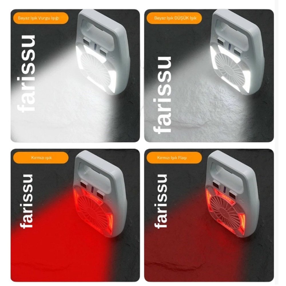 Şarjlı X GS265 Işıklı Vantilatör Fan