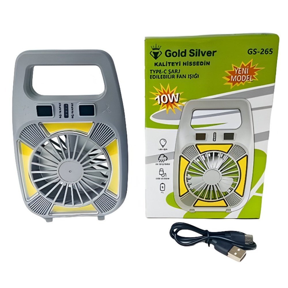 Şarjlı X GS265 Işıklı Vantilatör Fan