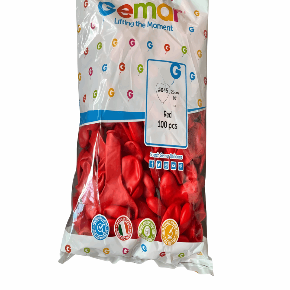 Balon Gemar Kırmızı 10inch 100lü