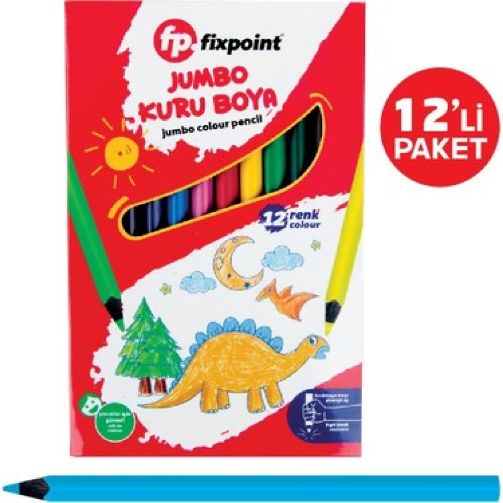 FİXPOİNT JUMBO KURU BOYA*12 FİXPOİNT JUMBO KURU BOYA*12