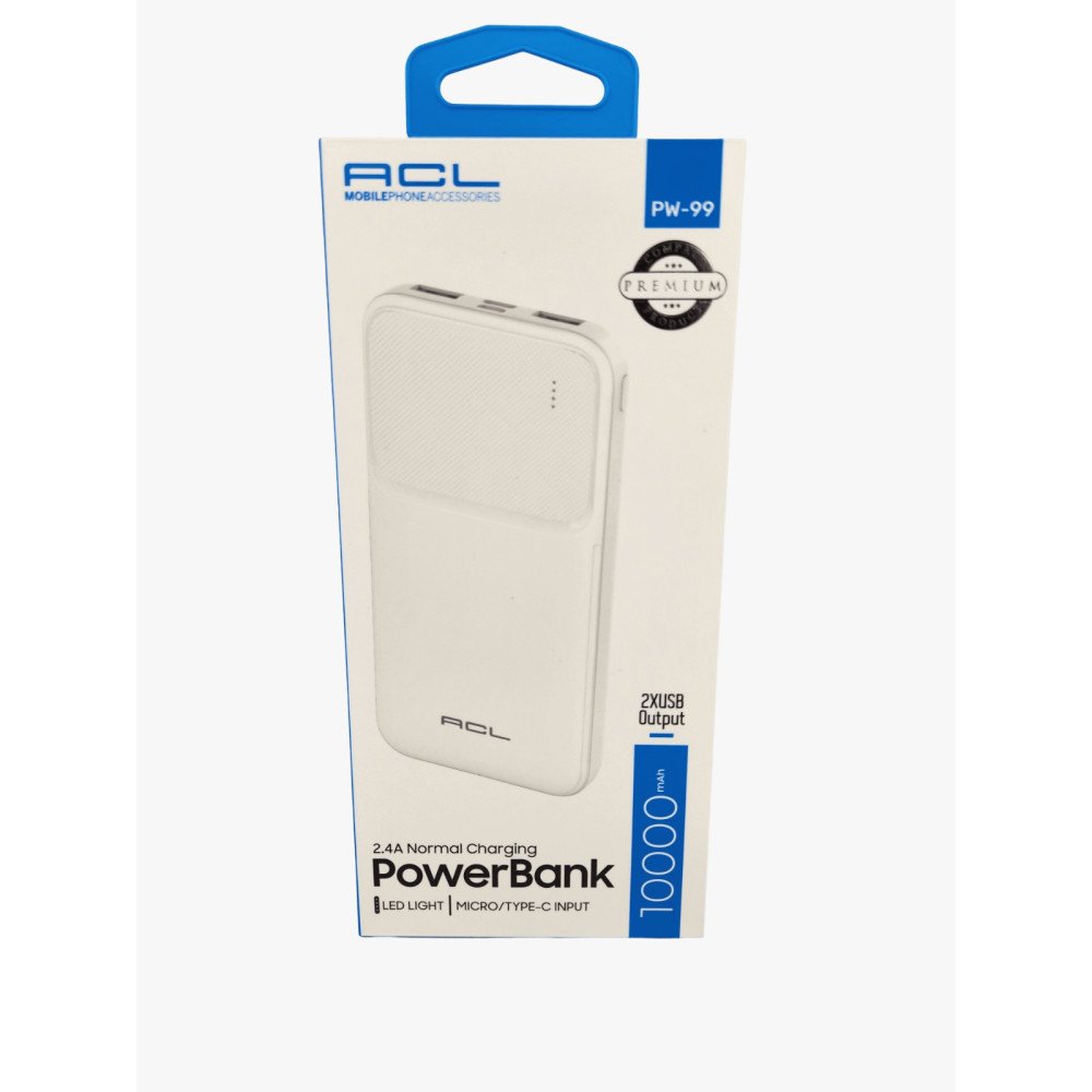 ACL POWERBANK PW-99 10000W 2.4A 2XUSB