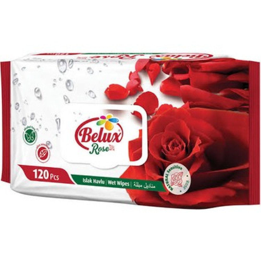 Belüx Rose Islak Mendil 120Li Geniş Yaprak *12Ad (Koli)