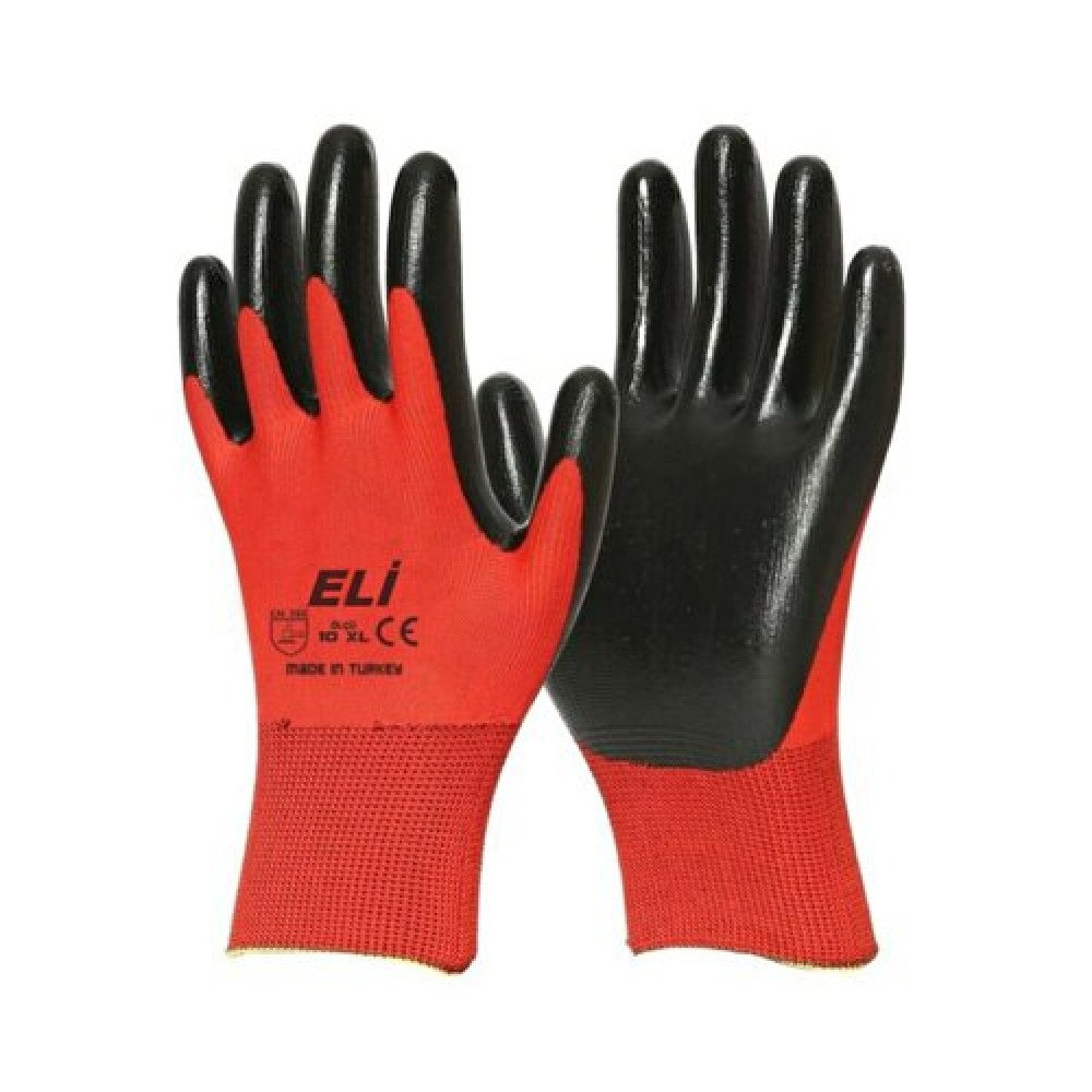 Eli İnşaat Eldiveni Kırmızı *12Çift