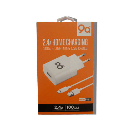 9a® V21 Lightning (Iphone) Şarj Aleti 2,4Amper - 1Mt