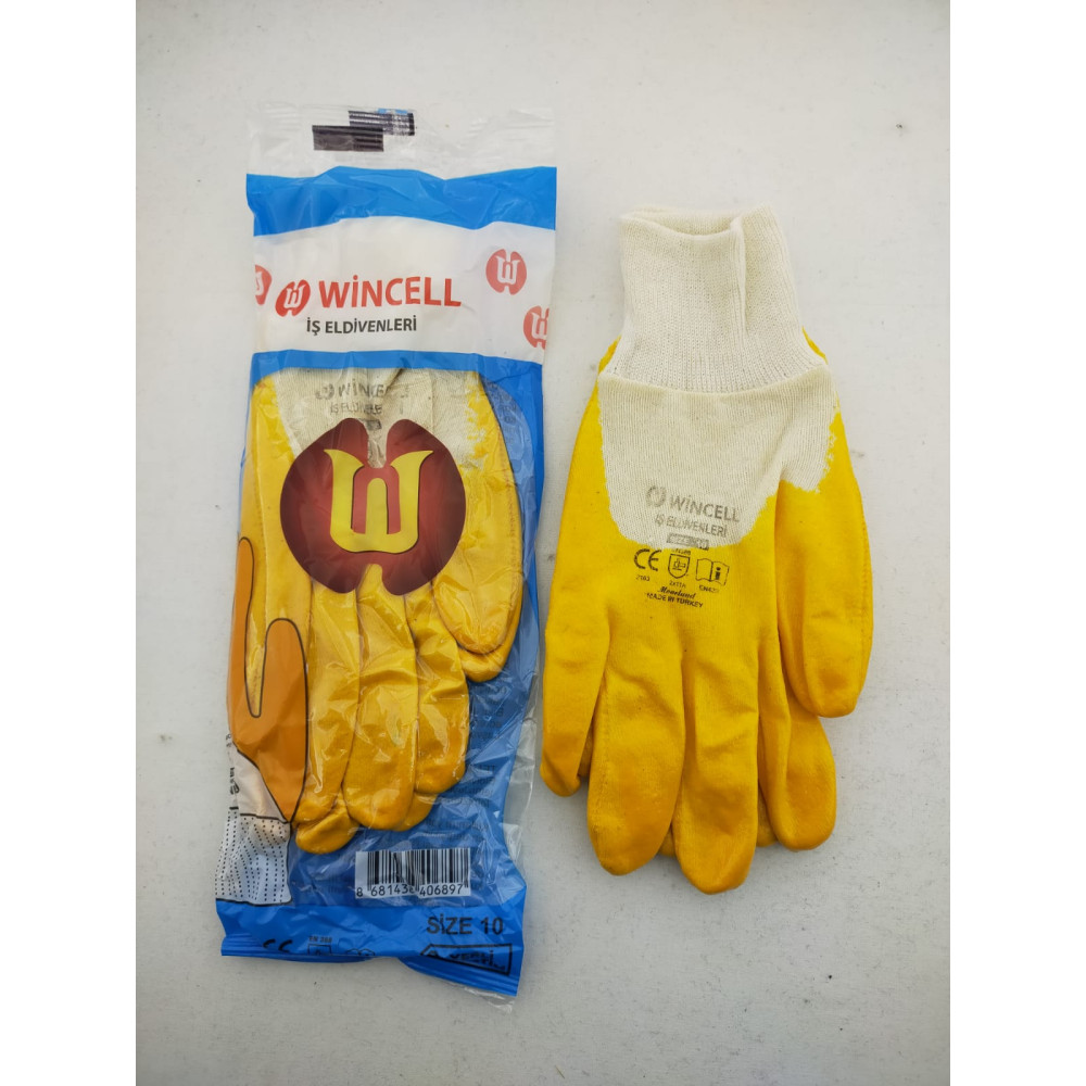 Wincell Sarı Kalın Eldeven *10Çift