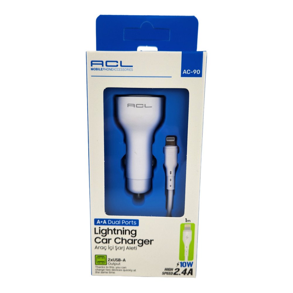 ACL Set Araç Sarj Aleti iPhone 10W - 2.4A AC-90