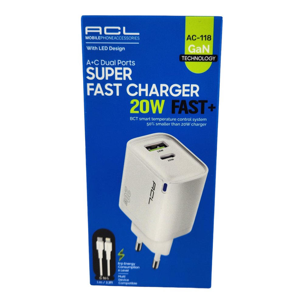 ACL Süper Hızlı Şarj Aleti iPhone 20W AC-118